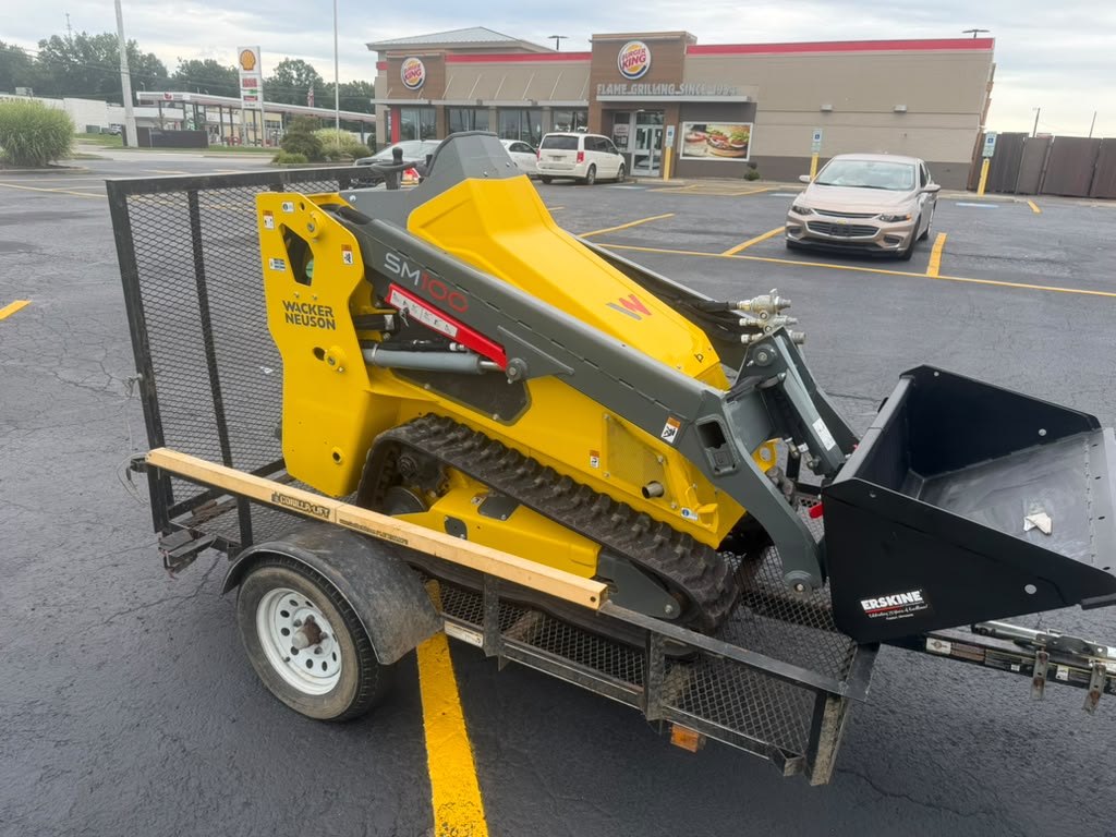 Featured yellow compact track loader offered with an operator for $150 per hour